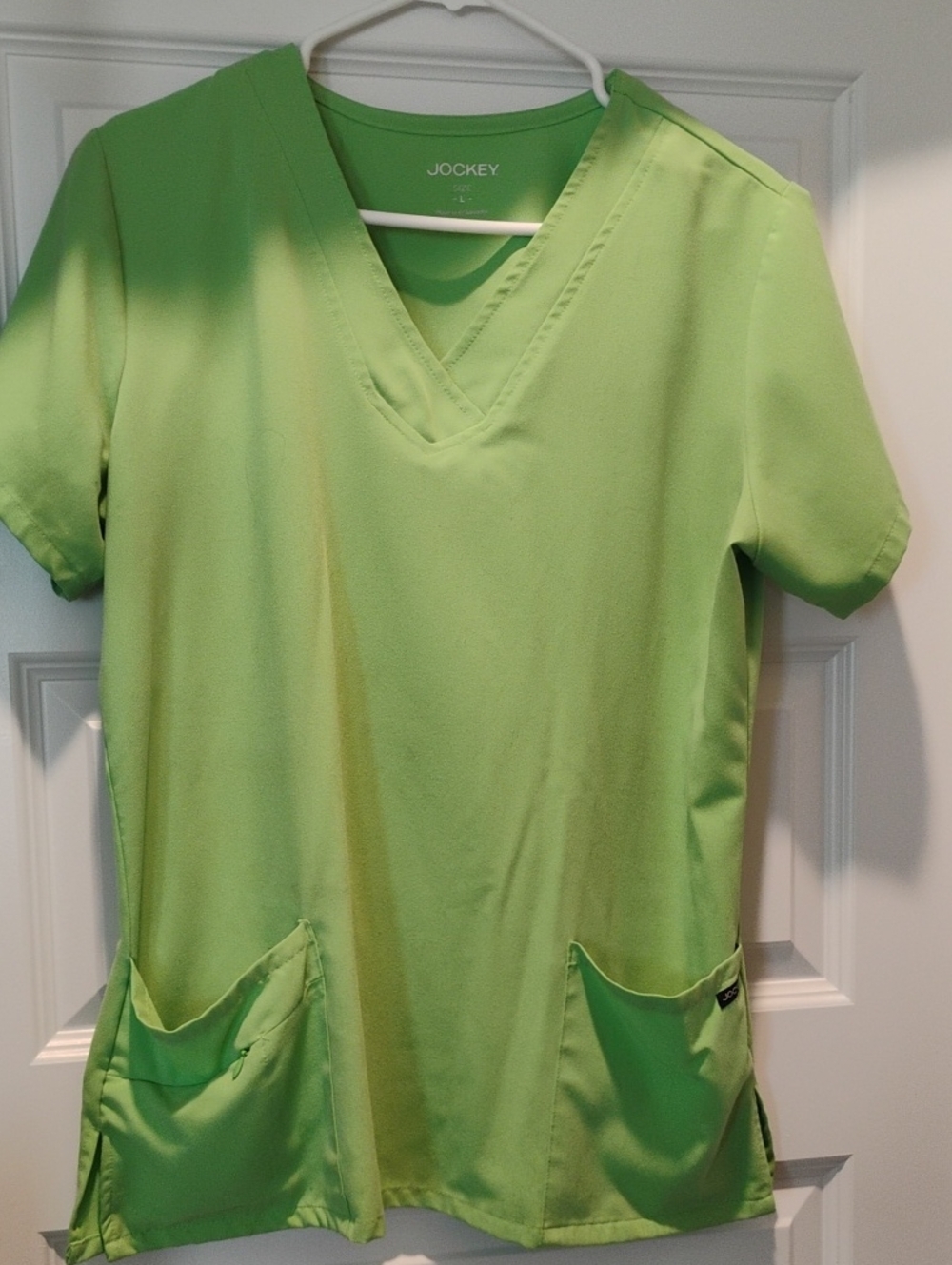 Jockey Lime Green V-Neck Scrub Top